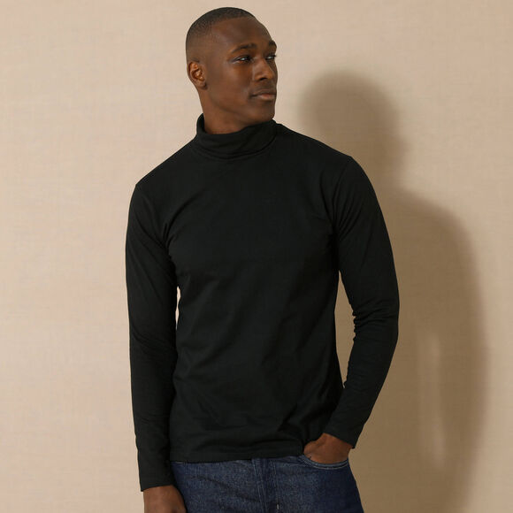 T-shirt met rolkraag en lange mouwen (zwart) T-shirt met rolkraag en lange mouwen (zwart)